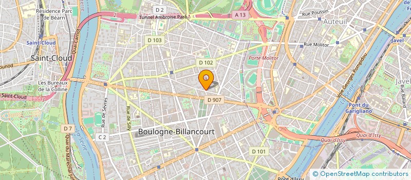 localisation de l'entreprise C.E.C.M à BOULOGNE-BILLANCOURT