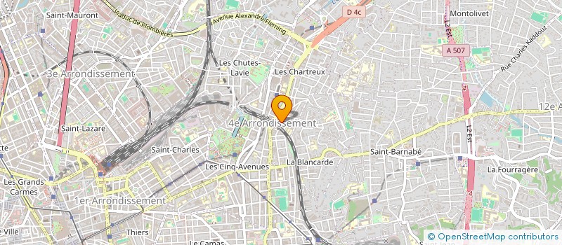 localisation de l'entreprise C.E.D.E.X. à MARSEILLE 4EME