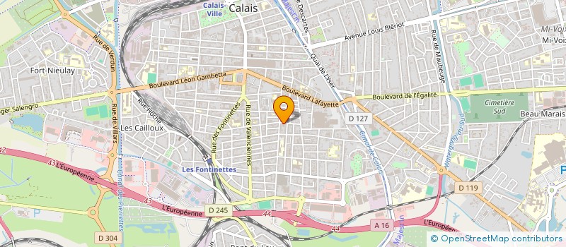 localisation de l'entreprise C.E DISTRI  CALAIS