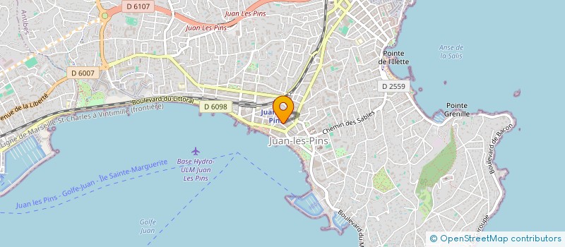 localisation de l'entreprise C.E JUAN LES PINS à ANTIBES