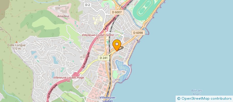 localisation de l'entreprise C.E.M. BATI à VILLENEUVE-LOUBET