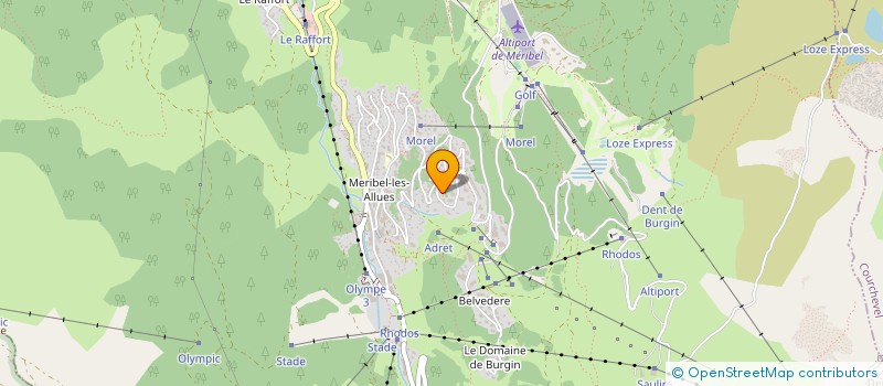 localisation de l'entreprise C.E.M. CONTAMINE ELECTRICITE MERIBEL  LES ALLUES