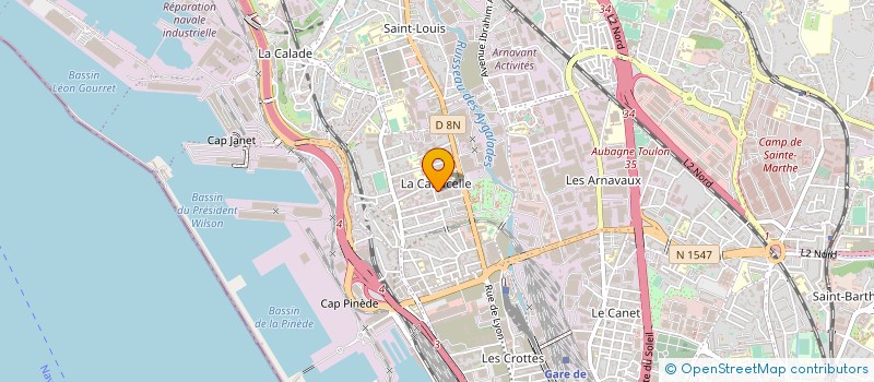 localisation de l'entreprise C.E.N.T 13 CALORIFUGE ECHAFAUDAGE NAVAL TERRESTRE à MARSEILLE