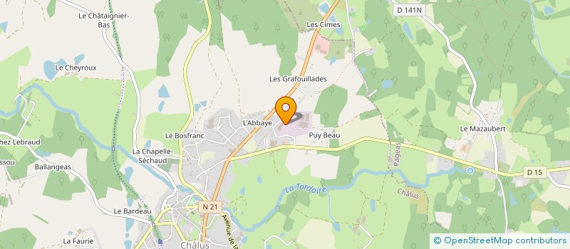 localisation de l'entreprise C.E.P.E.S. 87 à CHALUS