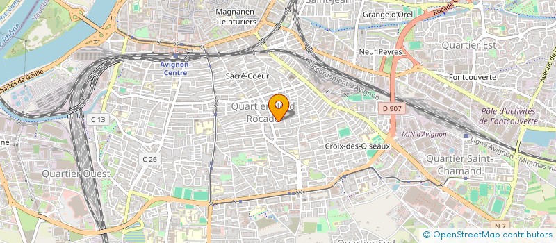 localisation de l'entreprise C.E.P.E. VAL DE VINGEANNE EST SARL CENTRALE EOLIENNE DE PRODUCTION D'ENERGIE DE VAL DE VINGEANNE EST  AVIGNON