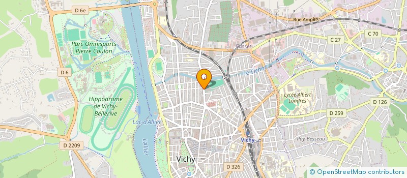 localisation de l'entreprise C.E.R.A. à VICHY
