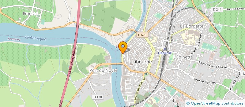 localisation de l'entreprise C.E.R.C.E.A.U. CABINET D'ETUDES RICHARD : CONSEILS-EXPERTISES - AMENAGEMENTS - URBANISME SARL DE GEOMETRES EXPERTS à LIBOURNE