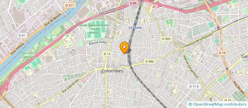 localisation de l'entreprise C.E.R.F. à COLOMBES