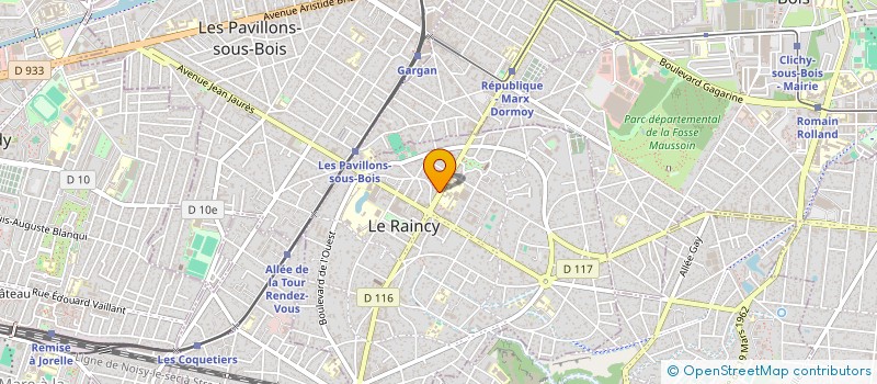 localisation de l'entreprise C E R I M  LE RAINCY