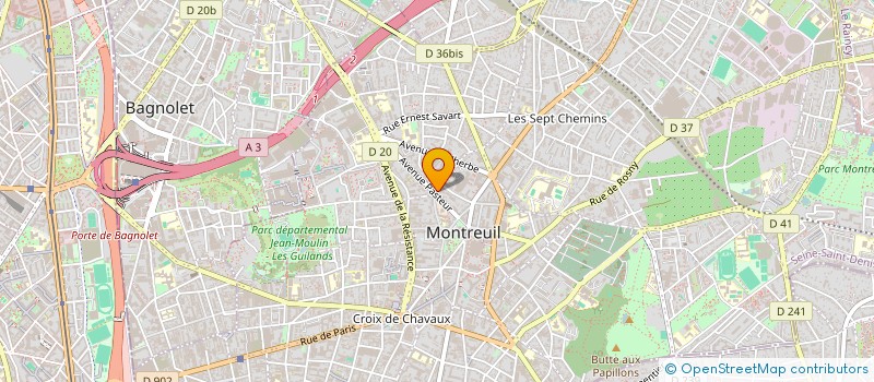 localisation de l'entreprise C.E.R.S.A à MONTREUIL