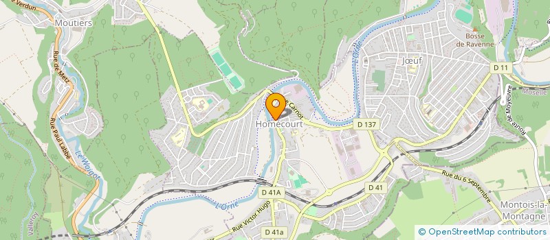 localisation de l'entreprise C.E.T.A.M.O ( CADRES EMPLOYES TECHNICIENS AGENTS DE MAITRISE OUVRIERS)  HOMECOURT