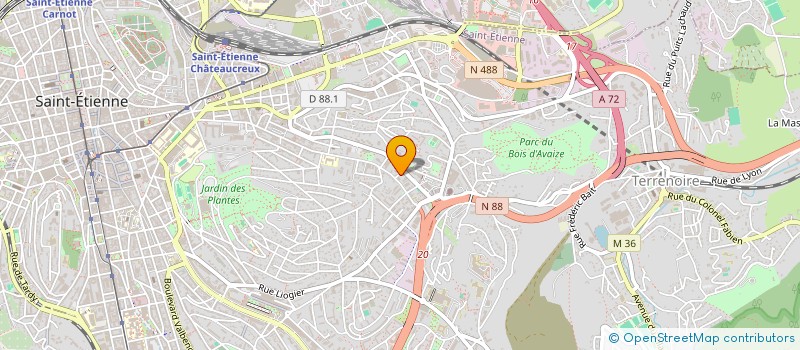 localisation de l'entreprise C.E.T. IMMO  SAINT-ETIENNE