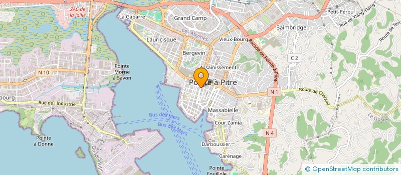 localisation de l'entreprise C'EST PAS CHER à POINTE A PITRE