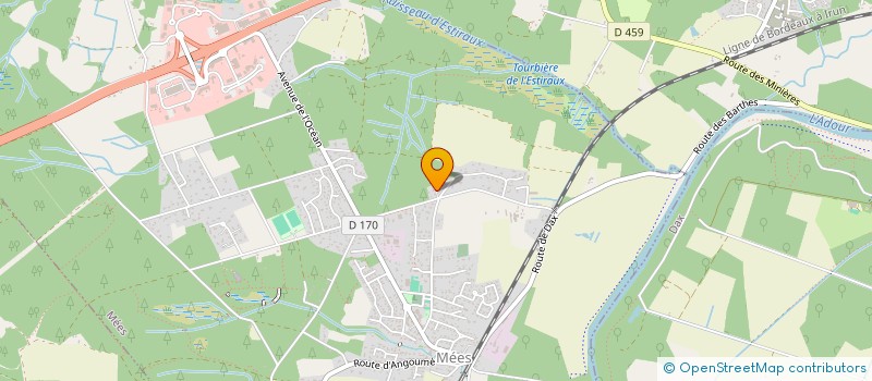 localisation de l'entreprise C'EST UNE MAISON BLEUE ADOSSEE A LA FORET  MEES