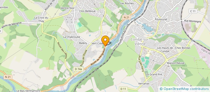 localisation de l'entreprise C ET B à ISLE