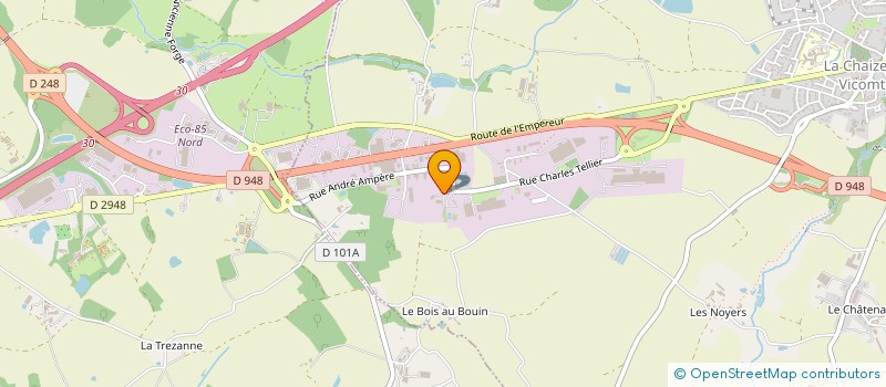localisation de l'entreprise C ET E COUVERTURE BARDAGE à LA CHAIZE-LE-VICOMTE