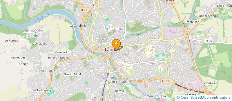 localisation de l'entreprise C ET F  LANNION