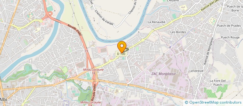 localisation de l'entreprise C ET F DIFFUSION à ALBI