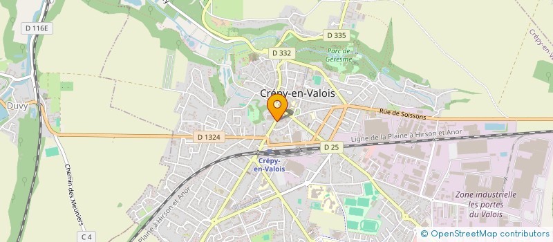 localisation de l'entreprise C ET S  CREPY-EN-VALOIS