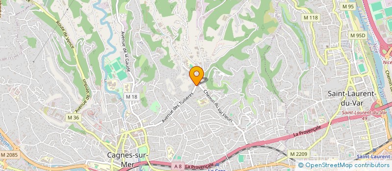 localisation de l'entreprise C.F.B.C. à CAGNES-SUR-MER