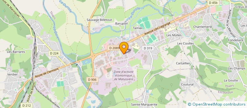 localisation de l'entreprise C.F. BARUPTEL  THIERS