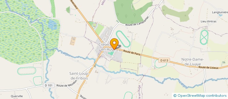 localisation de l'entreprise C.F.C CREVECOEUR FOOTBALL CLUB  MEZIDON VALLEE D'AUGE