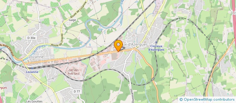 localisation de l'entreprise C.F.I à CIVRIEUX-D'AZERGUES