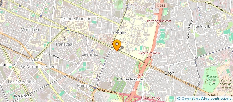 localisation de l'entreprise C.F.I RAA à BRON