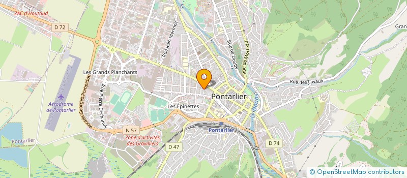 localisation de l'entreprise C.F. IMPRESSIONS à PONTARLIER