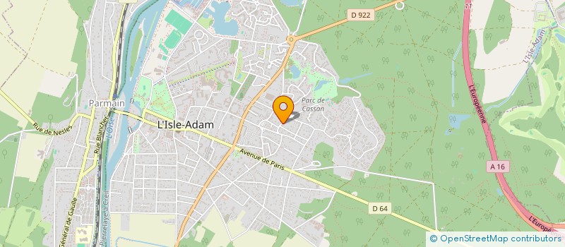 localisation de l'entreprise C.F.J.B.  L'ISLE-ADAM