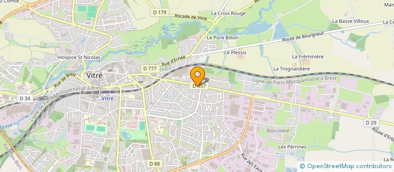 localisation de l'entreprise C.F.M.  VITRE