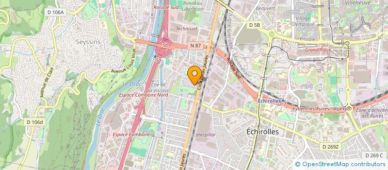 localisation de l'entreprise C.G.B.S.  ECHIROLLES