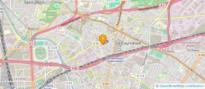 localisation de l'entreprise C.G.E à LA COURNEUVE