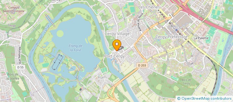 localisation de l'entreprise C.G.F.E. COMPAGNIE GENERALE DES FLUIDES ET ENERGIES  CERGY