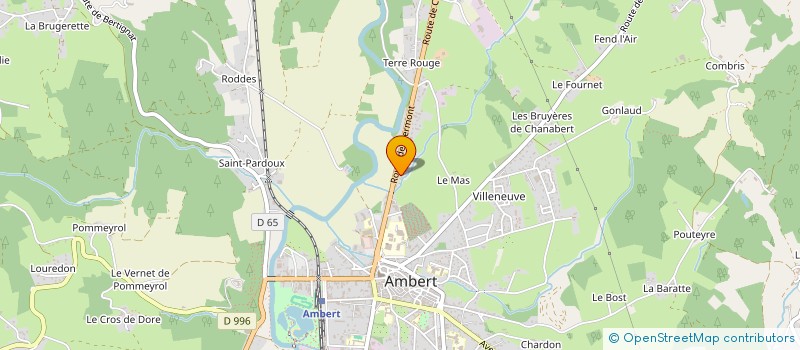 localisation de l'entreprise C.G.G.  AMBERT