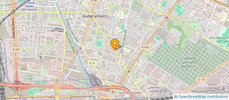 localisation de l'entreprise C.G.I. à AUBERVILLIERS