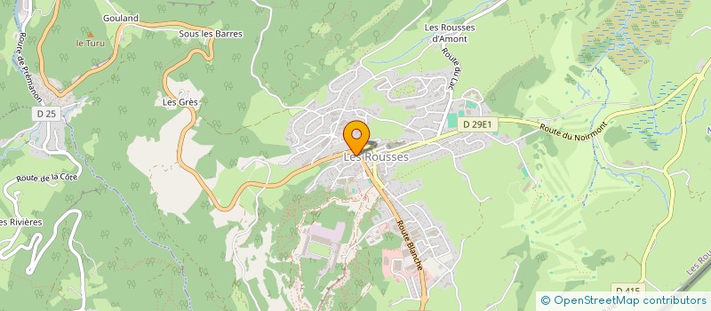 localisation de l'entreprise C.G.J.  LES ROUSSES