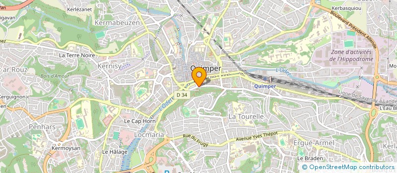 localisation de l'entreprise C.G.L.G. à QUIMPER