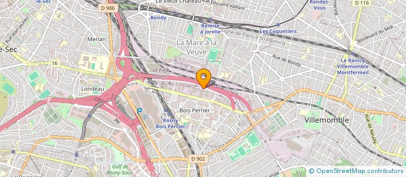 localisation de l'entreprise C G M à ROSNY-SOUS-BOIS