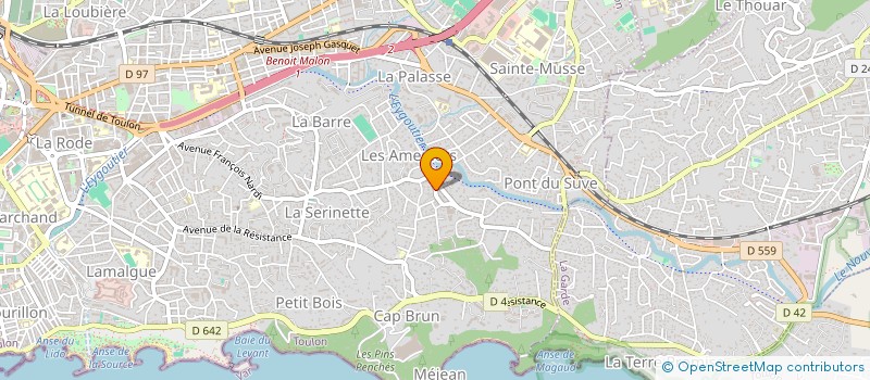 localisation de l'entreprise C.G.M.B.  TOULON