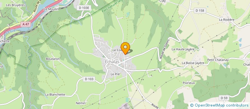 localisation de l'entreprise C.G.M.E  ECHALAS