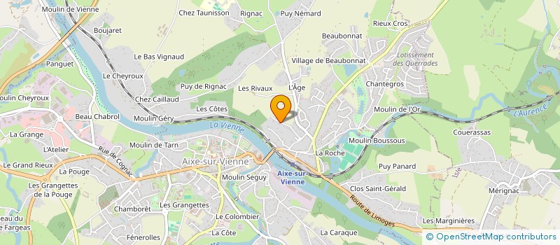localisation de l'entreprise C.G.N. à AIXE-SUR-VIENNE