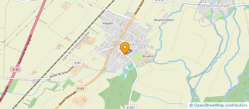 localisation de l'entreprise C.G.O  HILSENHEIM