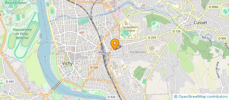 localisation de l'entreprise C.G. OPTIC à VICHY