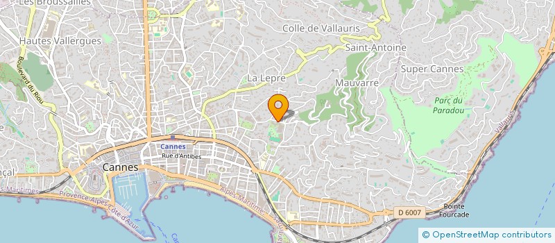localisation de l'entreprise C.G.V.L à CANNES
