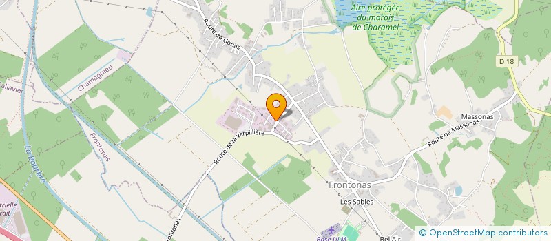 localisation de l'entreprise C.GERVAIS CONSEIL  FRONTONAS