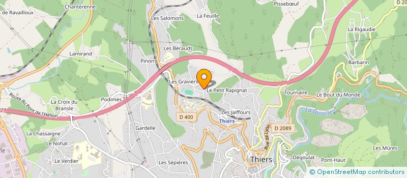 localisation de l'entreprise C GUILLOT COURTAGE  THIERS