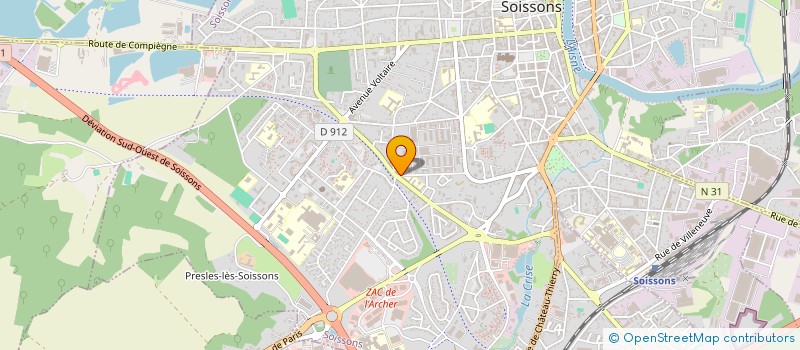 localisation de l'entreprise C.H.C. à SOISSONS
