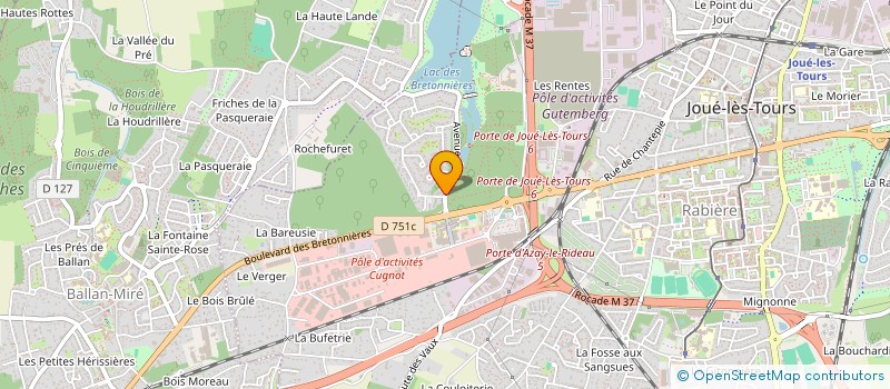 localisation de l'entreprise C.H.G.L SA  JOUE-LES-TOURS