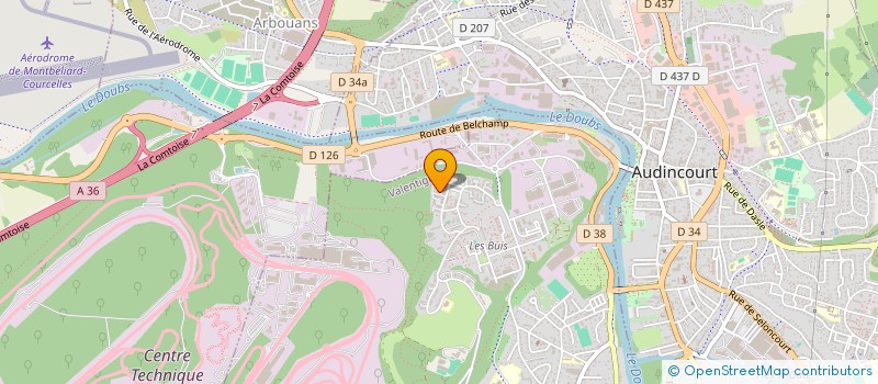 localisation de l'entreprise C&H INVESTISSEMENT  VALENTIGNEY